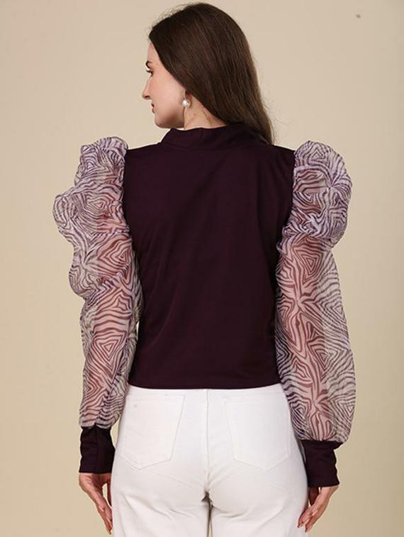 purple solid regular top - 19755827 -  Standard Image - 1