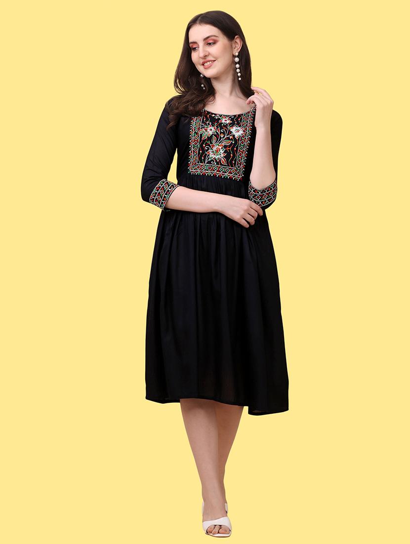 self design a-line dress - 19755932 - Standard Image - 1