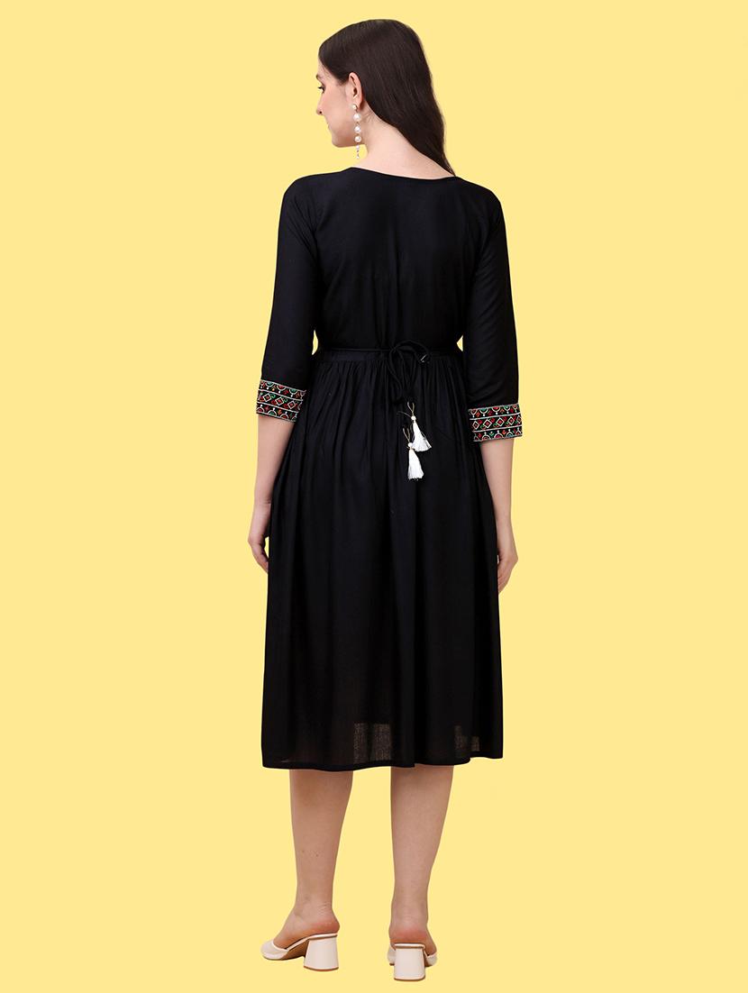 self design a-line dress - 19755932 - Standard Image - 4