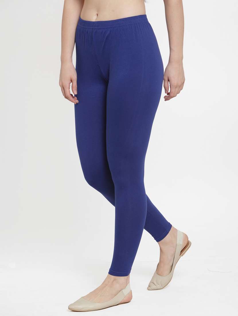 blue cotton lycra leggings - 19756645 -  Standard Image - 1