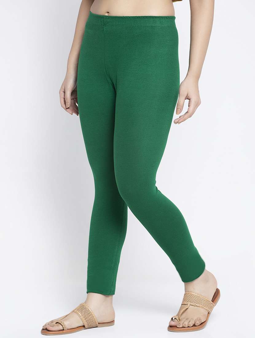 green cotton lycra leggings - 19756651 -  Standard Image - 1