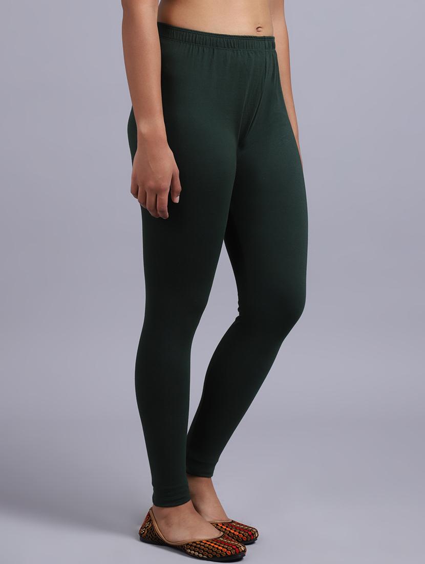 green cotton lycra leggings - 19756652 - Standard Image - 1