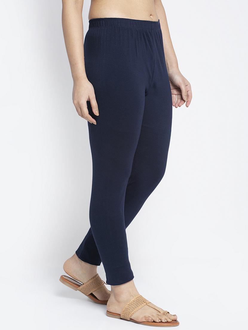 navy blue cotton lycra leggings - 19756656 -  Standard Image - 1