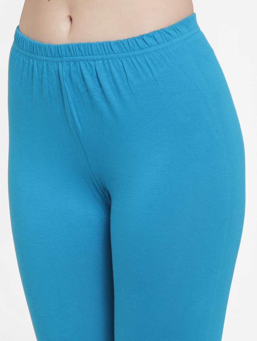 blue cotton lycra leggings - 19756658 -  Standard Image - 4