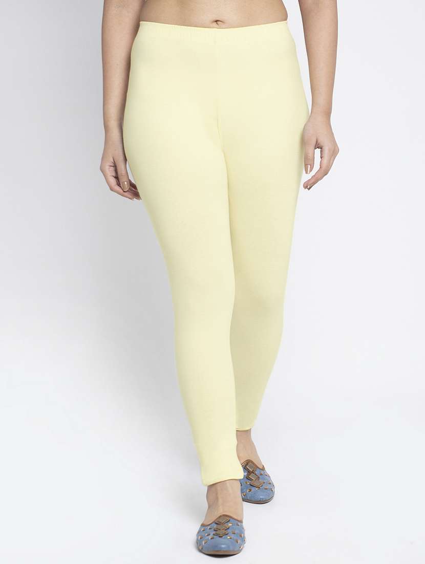 white cotton lycra leggings