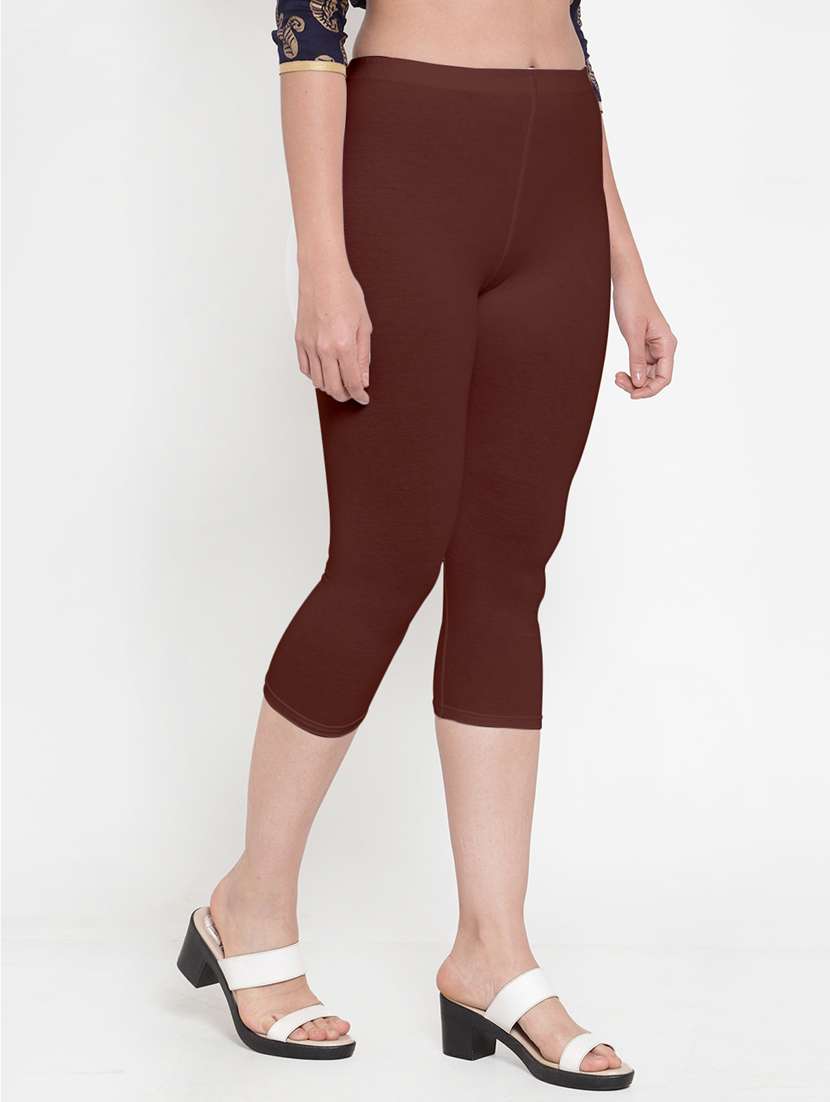pack of 3 solid capri leggings - 19757232 - Standard Image - 1