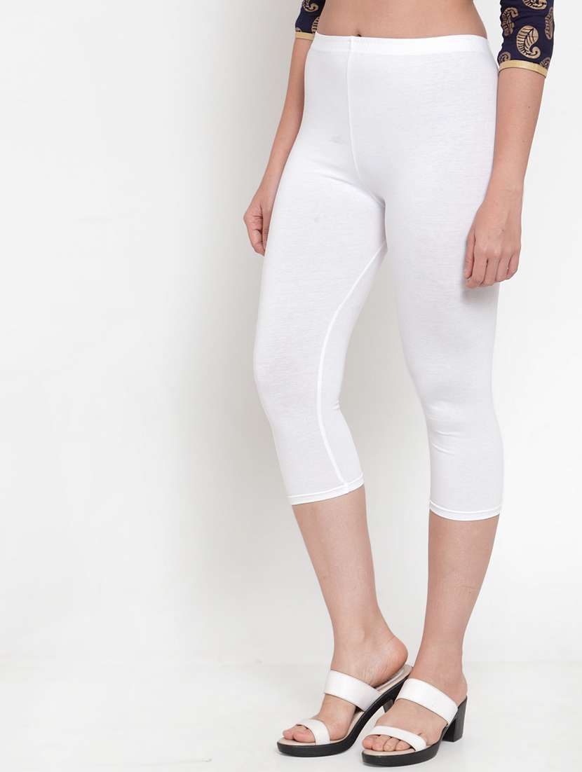 mid rise solid capri leggings  - 19757582 -  Standard Image - 1