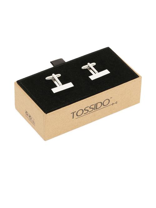 grey metal cufflink - 19761347 - Standard Image - 0