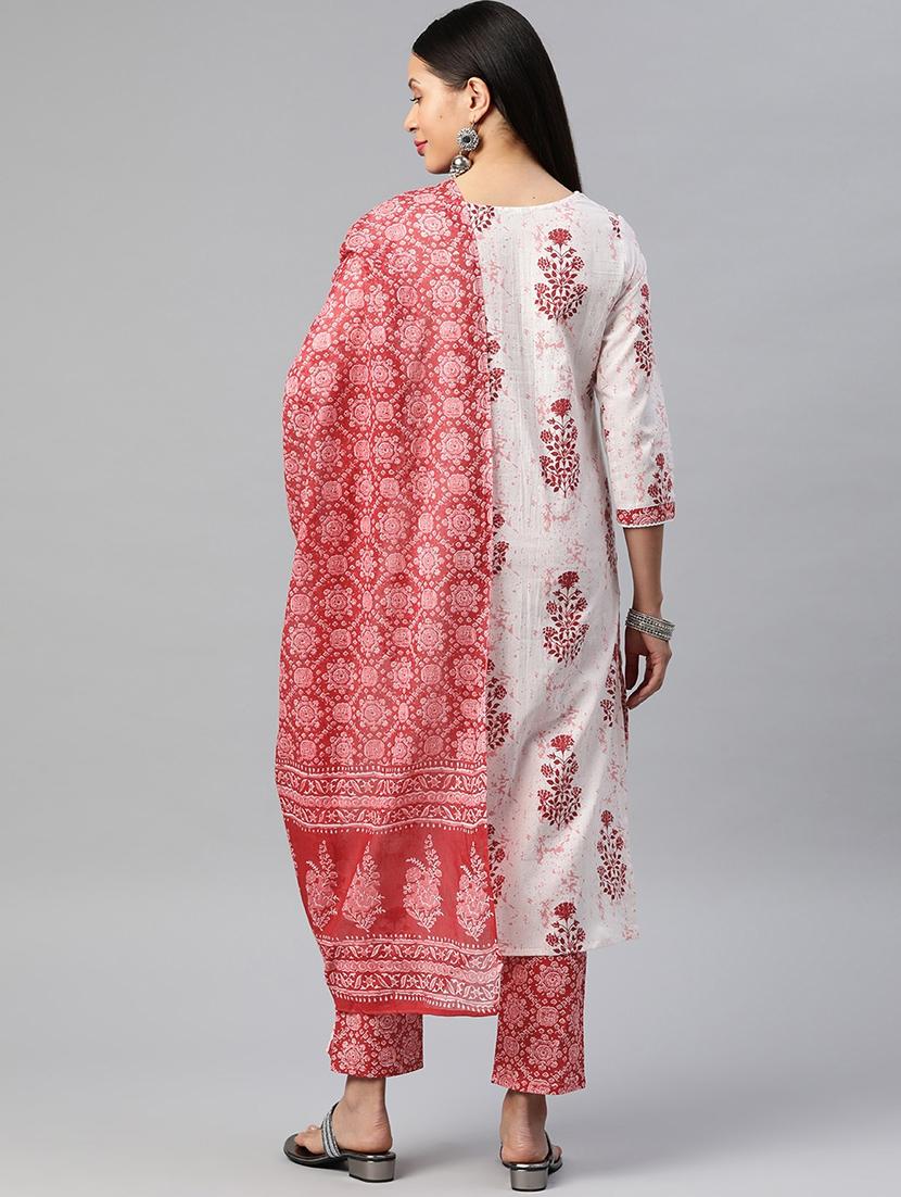 women white kurta pant set with dupatta - 19763485 -  Standard Image - 1