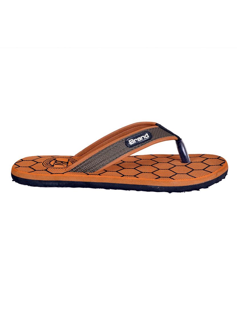 tan leatherette slip on slippers - 19765297 - Standard Image - 1