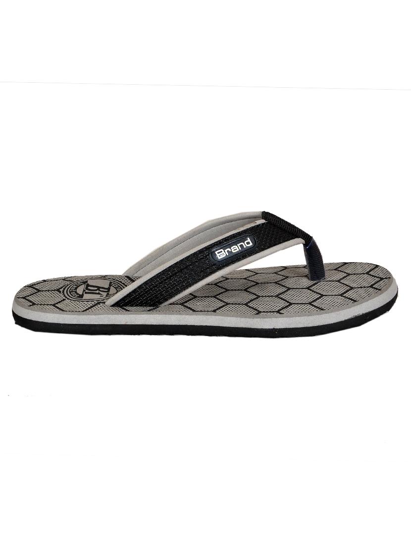 grey leatherette slip on slippers - 19765300 - Standard Image - 1