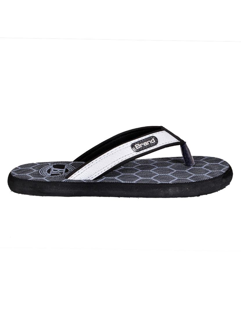 black leatherette slip on slippers - 19765304 -  Standard Image - 1