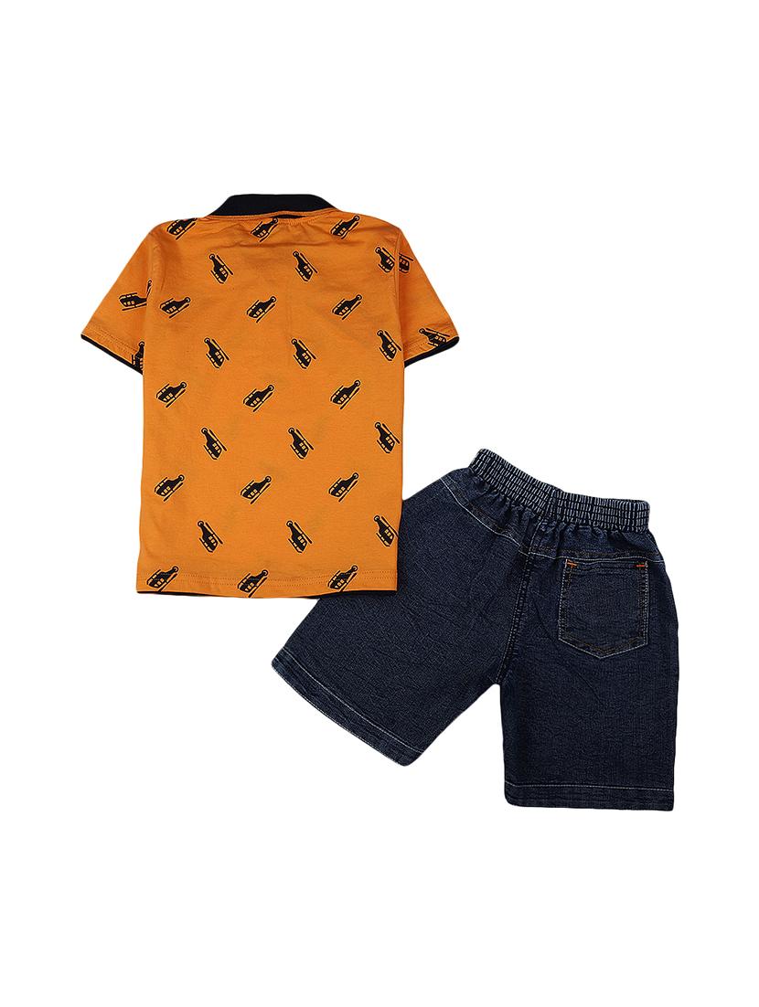 kids cotton shorts twin set - 19765436 -  Standard Image - 1