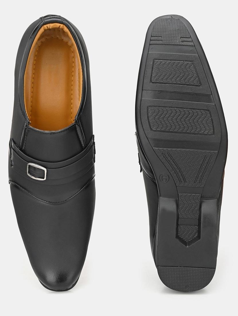 black solid formal slip on - 19765823 - Standard Image - 4