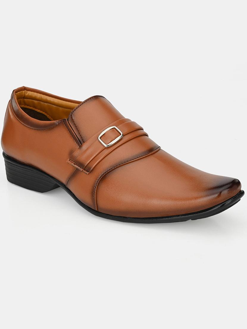 tan solid formal slip on - 19765824 -  Standard Image - 1