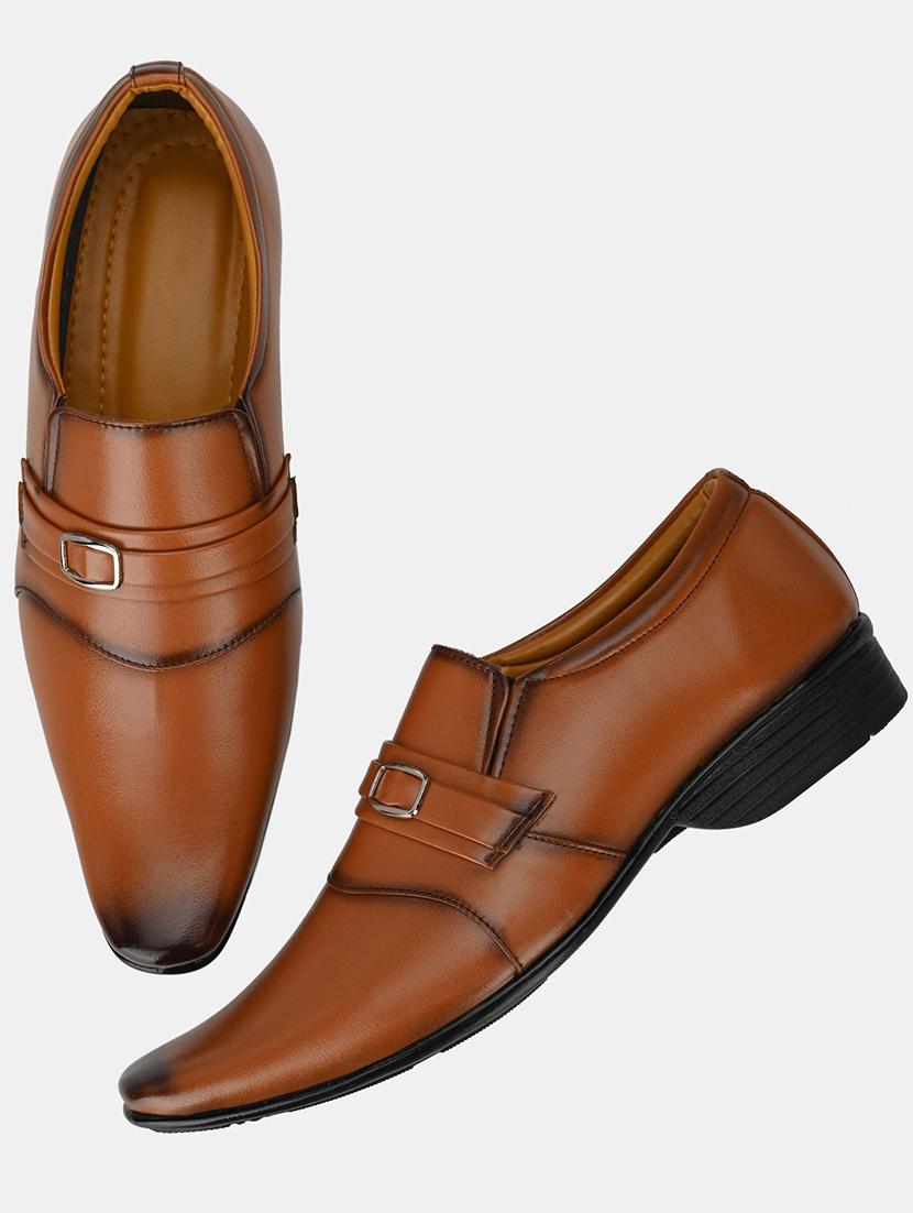 tan solid formal slip on - 19765824 - Standard Image - 4