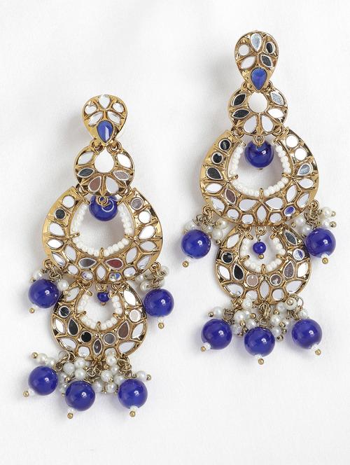 women gold plated drop earring - 19766216 - Standard Image - 0