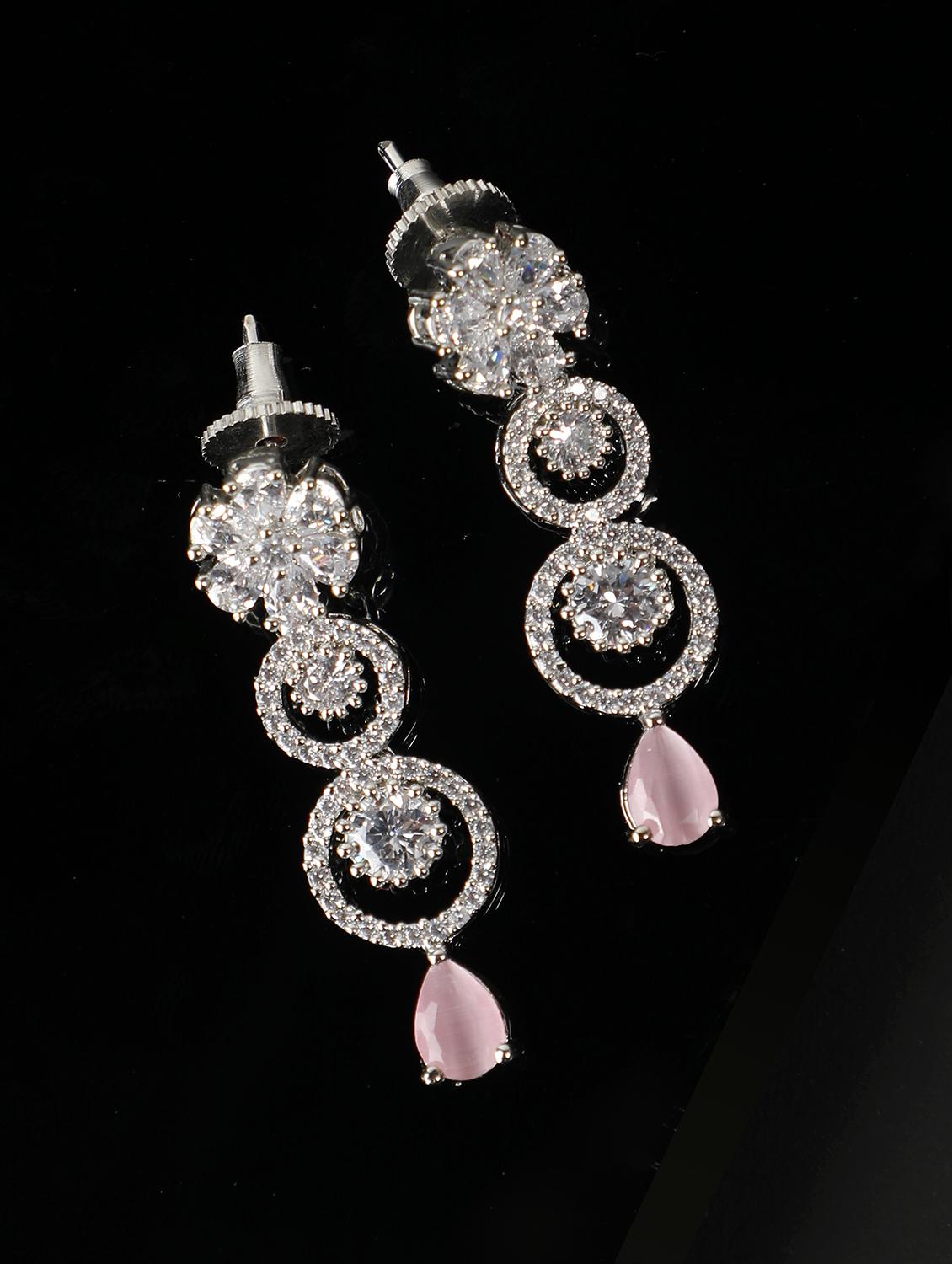 women silver plated drop earring - 19766222 - Zoom Image - 0