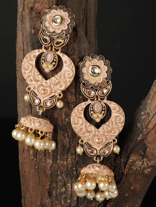 women gold plated drop earring - 19766227 -  Standard Image - 0