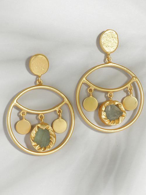 women gold plated drop earring - 19766229 - Standard Image - 0