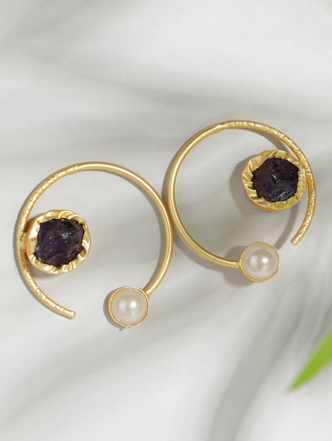 women gold plated drop earring - 19766230 - Zoom Image - 0