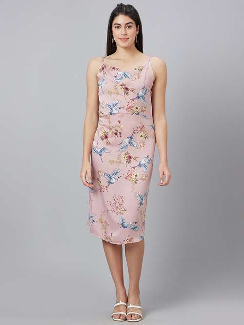 pink floral printed sheath dress - 19766421 -  Standard Image - 0