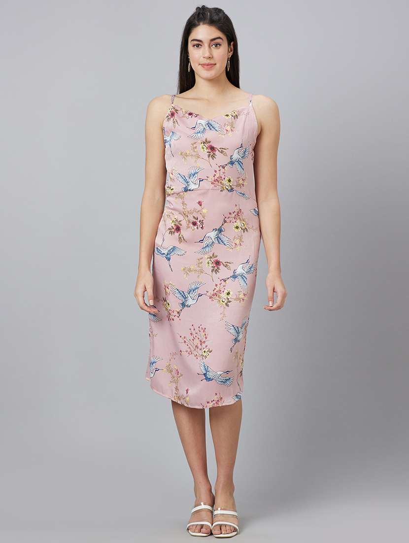 pink floral printed sheath dress - 19766421 -  Zoom Image - 0