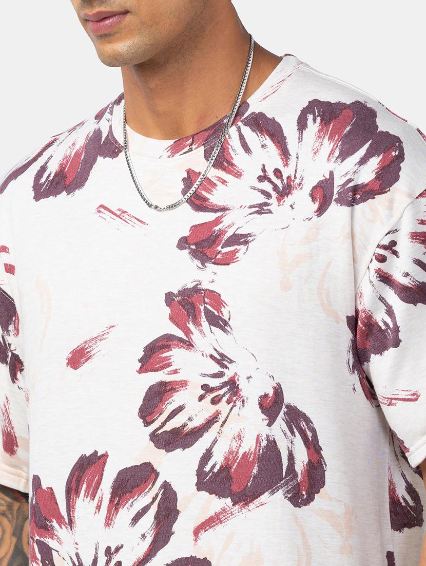 round neck printed regular t-shirt - 19766451 - Standard Image - 4