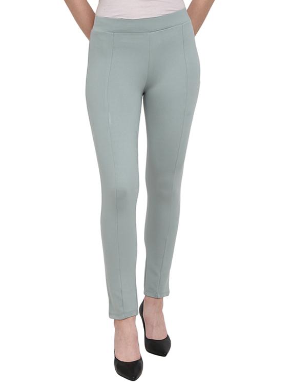 grey cotton jegging - 19766517 -  Zoom Image - 0