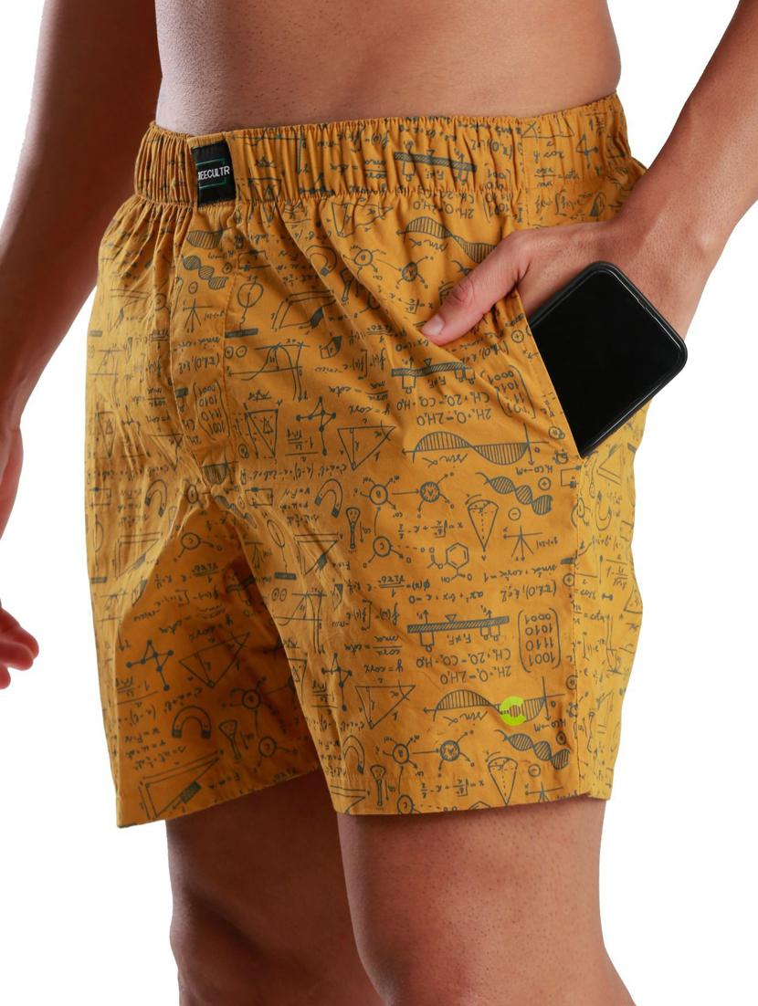 yellow cotton blend boxer - 19766629 - Standard Image - 1