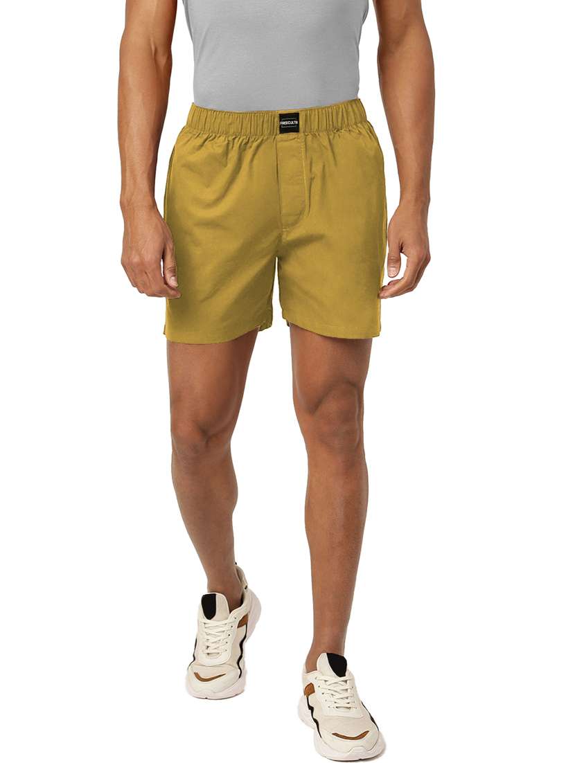 yellow solid regular boxer