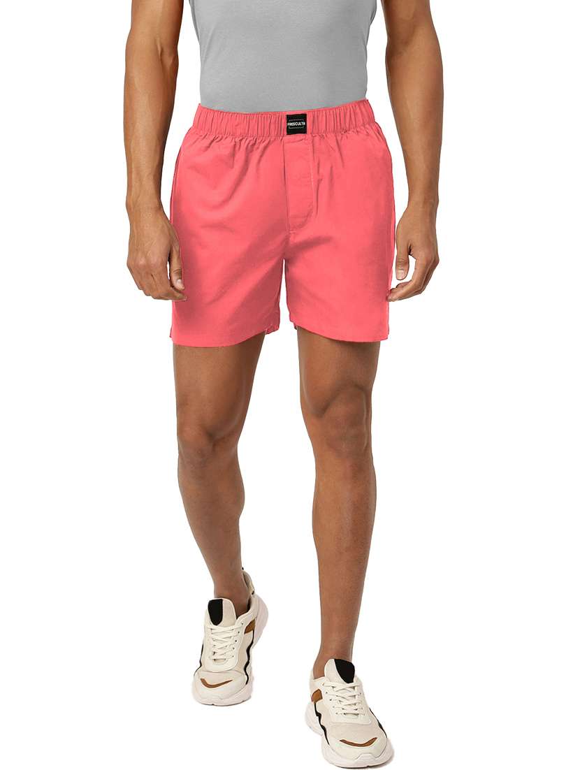 pink solid pink boxer