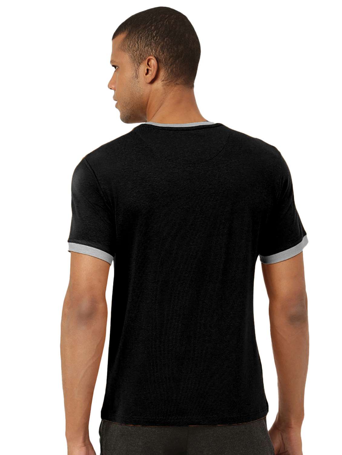 men round neck solids t-shirt - 19767167 -  Standard Image - 4