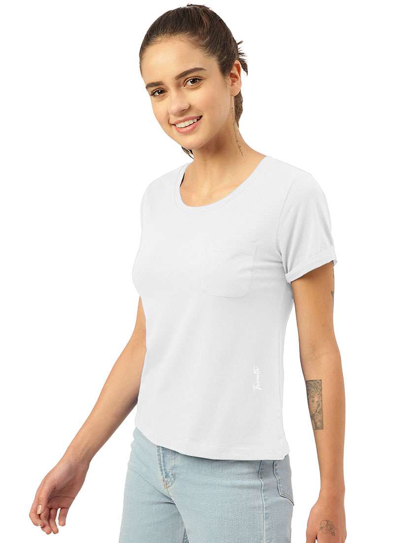 women's plain round neck t-shirt - 19767199 -  Standard Image - 1