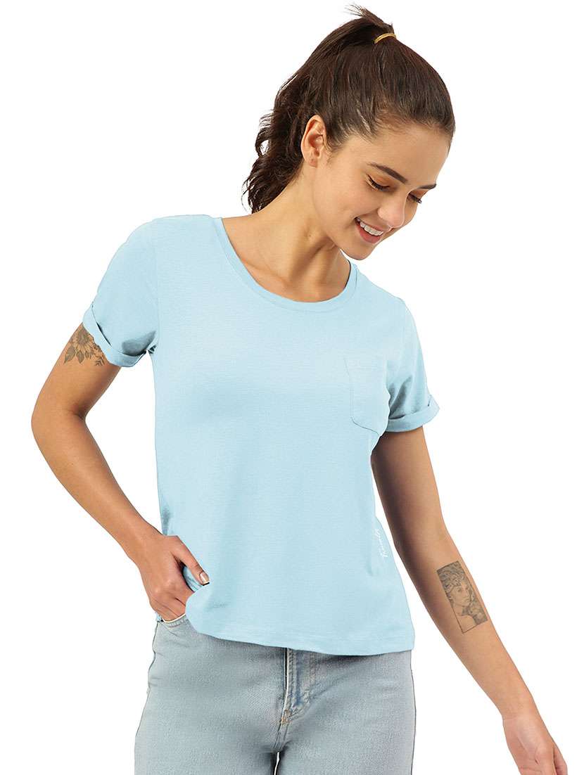 women's plain round neck t-shirt