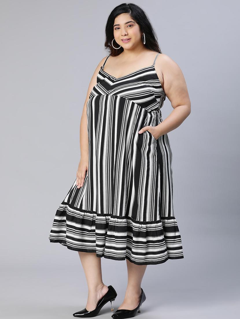women's tiered dress striped dress - 19768224 -  Standard Image - 1