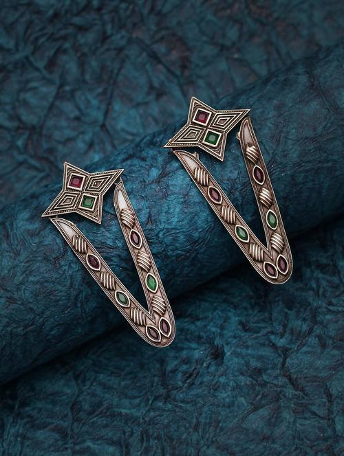 red brass drop earring - 19768316 -  Standard Image - 0
