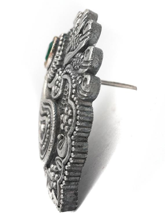 sliver brass oxidised studs earring - 19768328 - Standard Image - 1