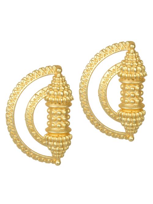 gold brass studs earring - 19768367 -  Standard Image - 0