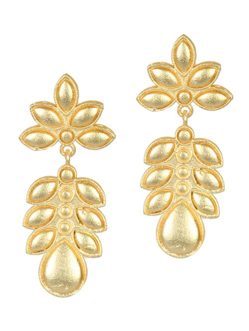 gold tone brass drop earring - 19768376 -  Standard Image - 0