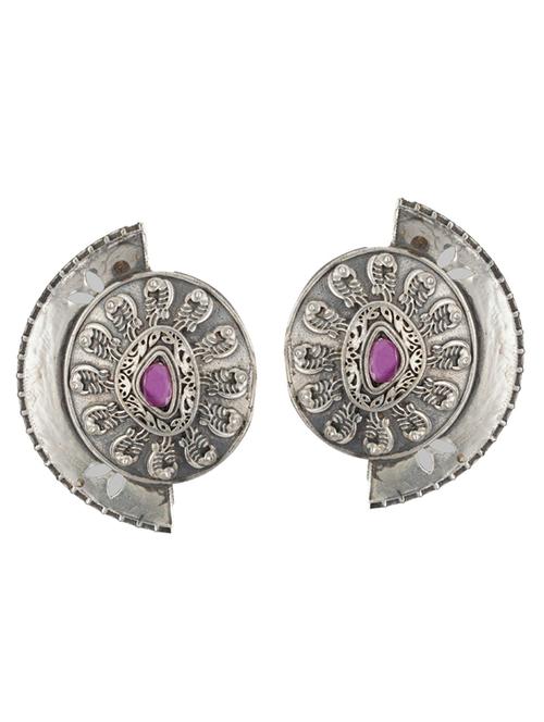 sliver brass oxidised studs earring - 19768411 - Standard Image - 0