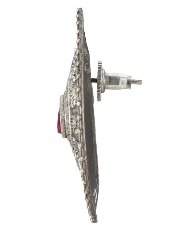 sliver brass oxidised studs earring - 19768411 - Standard Image - 1