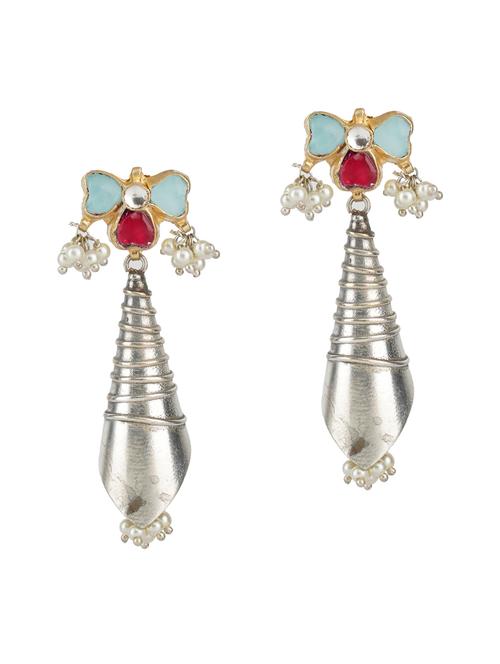 silver tone brass earrings - 19768443 -  Standard Image - 0