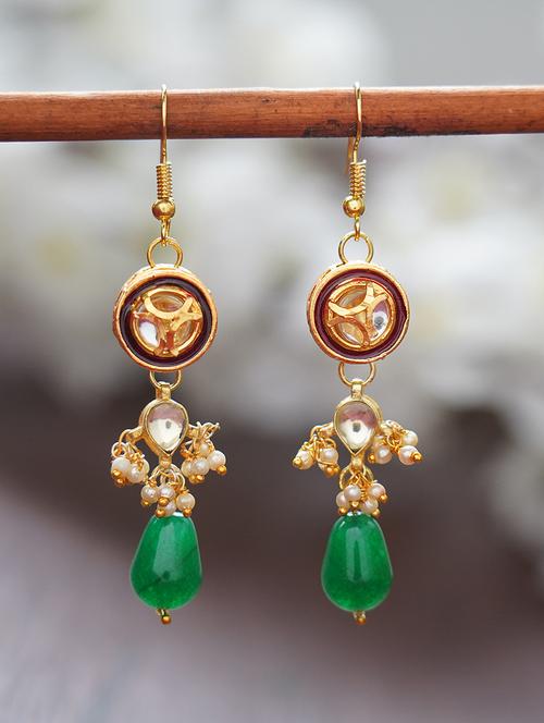 matte gold brass earrings - 19768447 -  Standard Image - 0