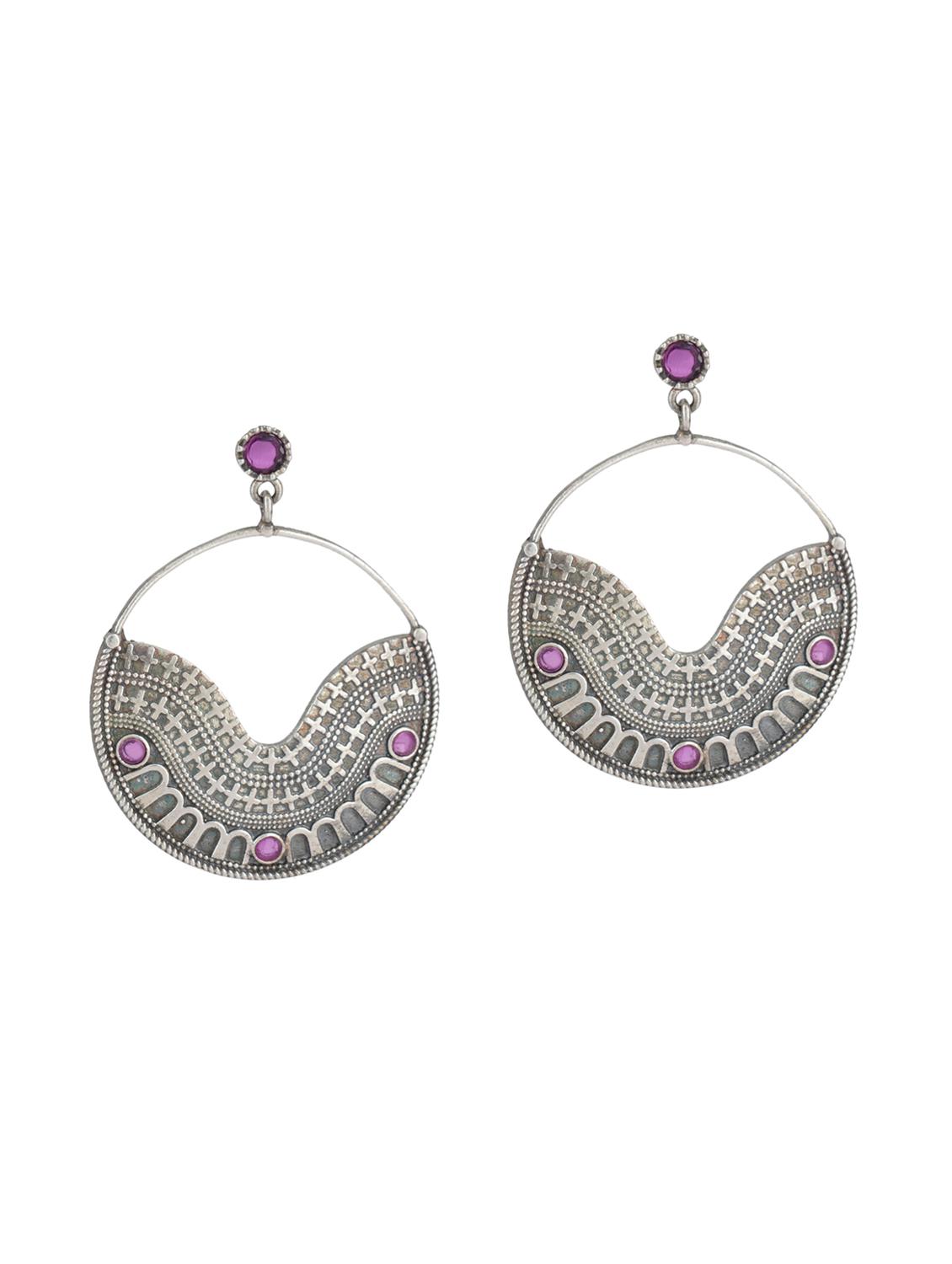 silver tone brass earrings - 19768449 - Standard Image - 1