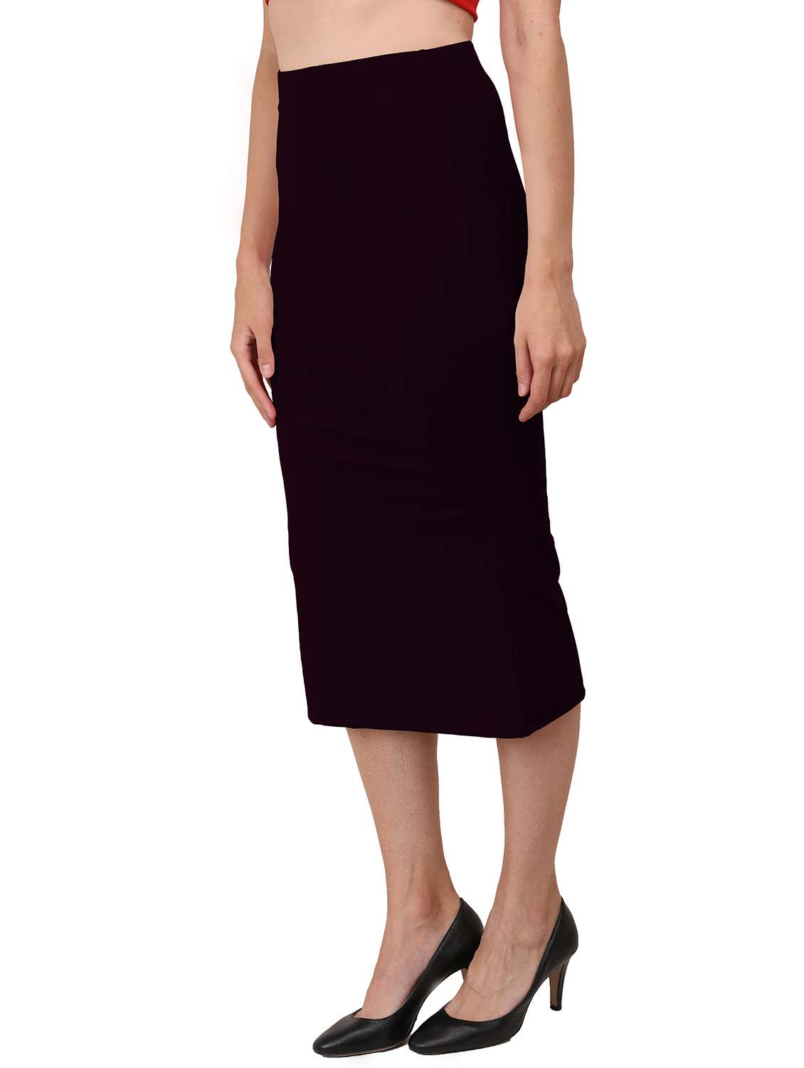 brown lycra pencil skirt - 19770845 -  Standard Image - 1