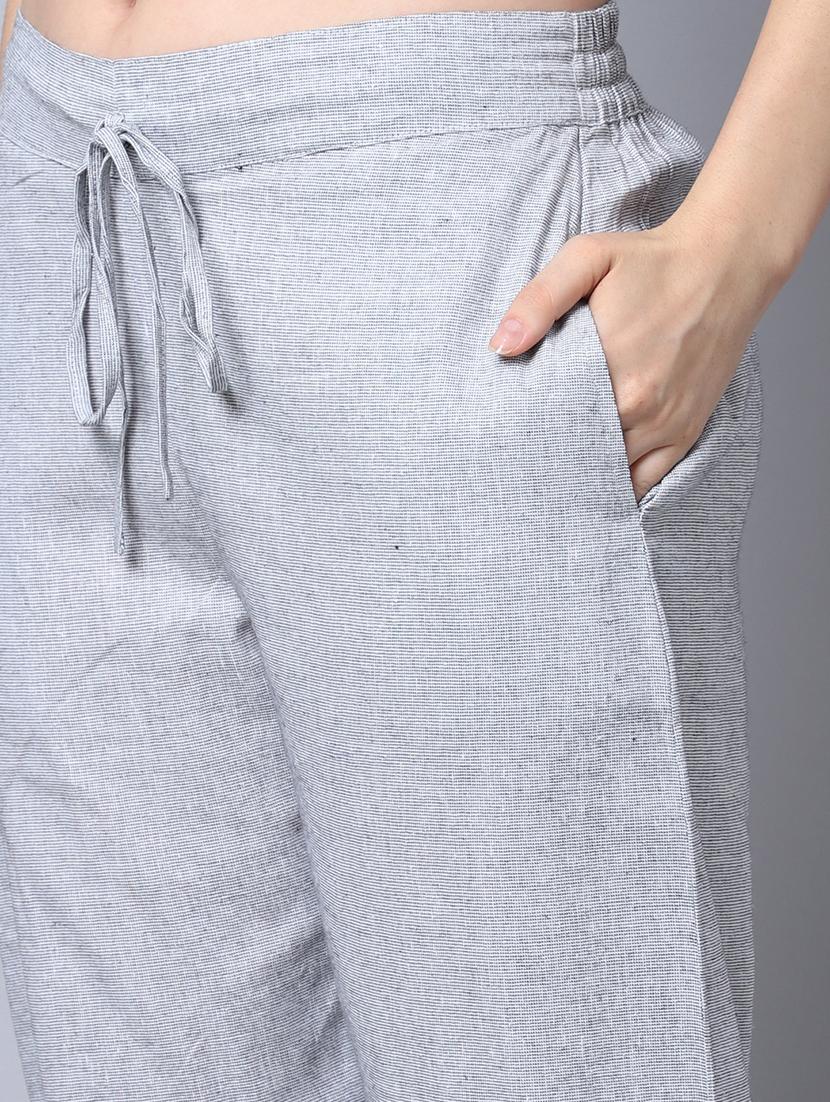 grey flat front trouser - 19771507 - Standard Image - 4