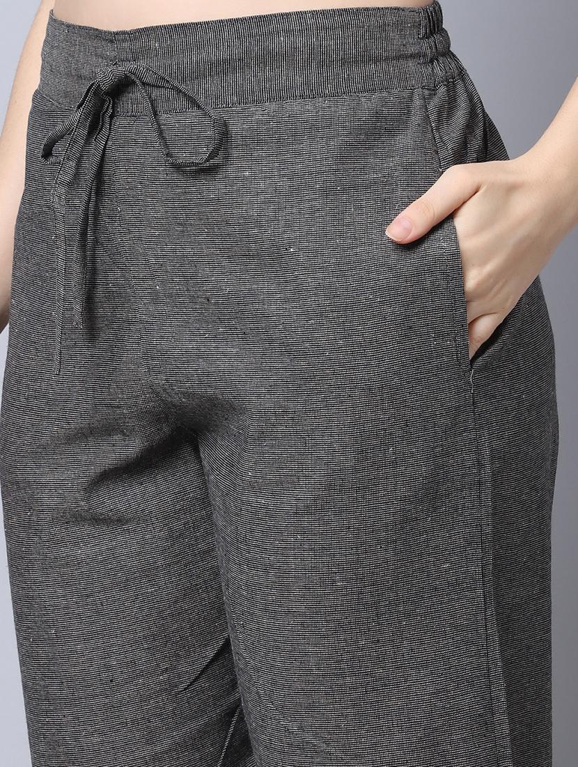 charcoal flat front trouser - 19771509 - Standard Image - 4