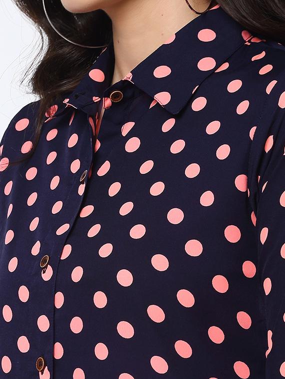 polka dots crepe regular shirt - 19772487 - Standard Image - 4