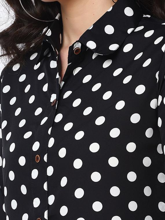 polka dots crepe regular shirt - 19772488 - Standard Image - 4